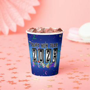 Gobelets En Papier Fête du Nouvel An 2027 Odomètre