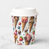 Gobelets En Papier Fête du Parlateur de crème glacée (Recto)