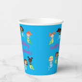 Gobelets En Papier Fête du pool Anniversaire de enfant de sirène (Gauche)