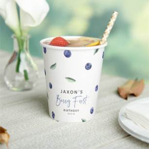 Gobelets En Papier Fête du premier anniversaire 'Berry First' aux ble