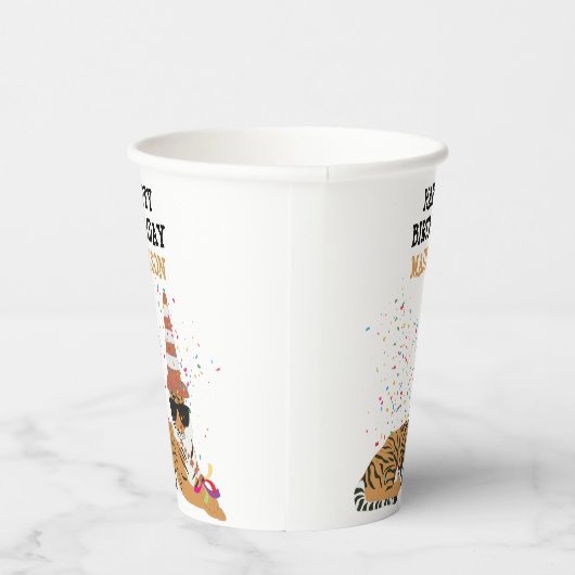 Gobelets En Papier Fête du tigre - Animaux ayant une fête (Droite)