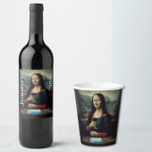 Gobelets En Papier Fête du vin et de la peinture Mona Lisa