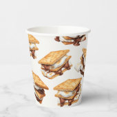 Gobelets En Papier Fête extérieure automnale de S’mores autour d'un f (Gauche)