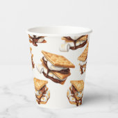 Gobelets En Papier Fête extérieure de feu de joie S’mores d'automne (Verso)