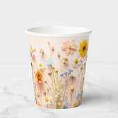 Gobelets En Papier Fête Fleur sauvage colorée (Recto)