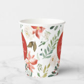 Gobelets En Papier Fête Fleurie Festive Joyeux Noël (Droite)