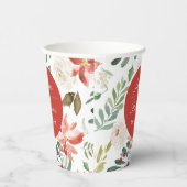 Gobelets En Papier Fête Florale Noël Mariage de Noël Coupe du papier (Droite)