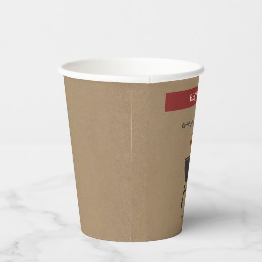 Gobelets En Papier Fête Kraft & Rustic BBQ Anniversaire (Droite)