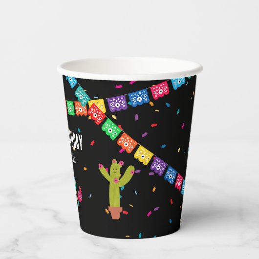 Gobelets En Papier Fête mexicaine à thème (Verso)