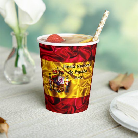Gobelets En Papier Fête nationale espagnole, Fête hispanique espagnol (Insitu)