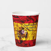 Gobelets En Papier Fête nationale espagnole, Fête hispanique espagnol (Verso)