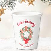 Gobelets En Papier Fête Noël Cookie Exchange Party