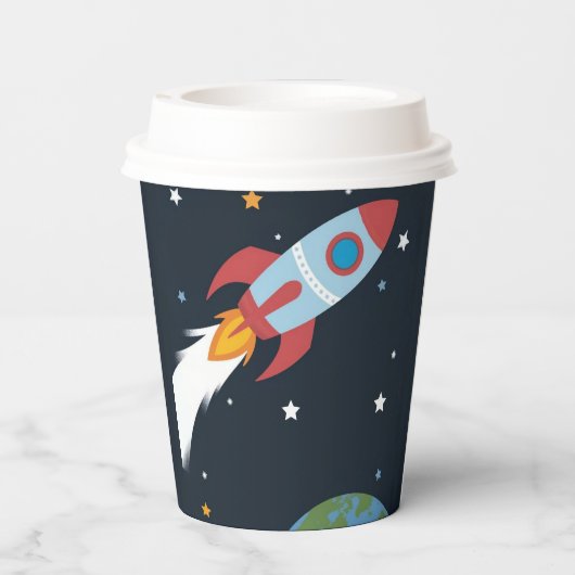 Gobelets En Papier Fête scientifique Mad Rocket Volcano enfants scien (Verso)