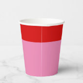 Gobelets En Papier Fête simple rouge clair et rose (Droite)