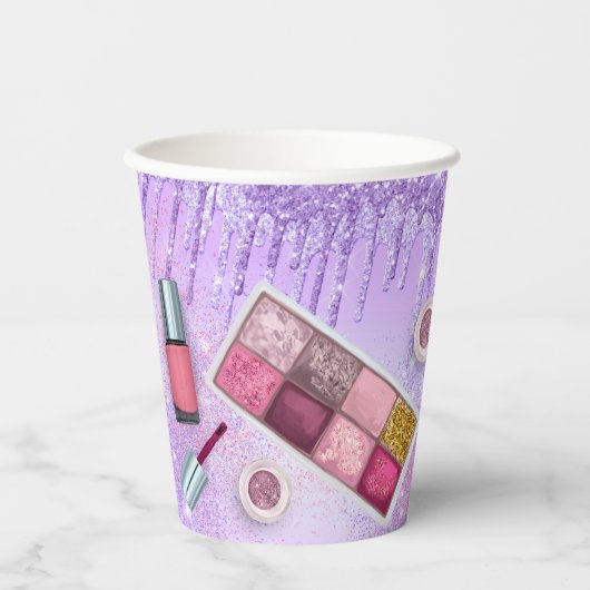 Gobelets En Papier Fête spa Glam Girl Anniversaire Salon de fête viol (Recto)