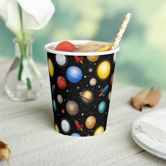 Gobelets En Papier Fête spatiale (Insitu)