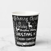 Gobelets En Papier Fêtes de Noël, motif de Noël (Gauche)