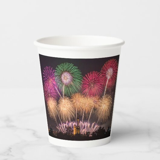 Gobelets En Papier feu d'artifice (Recto)