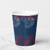 Gobelets En Papier Feu d'artifice bleu et blanc (Droite)
