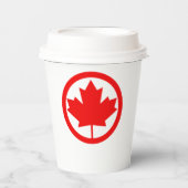 Gobelets En Papier Feuille d'érable du Canada (Recto)