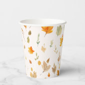 Gobelets En Papier Feuilles automnales | (Verso)