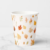 Gobelets En Papier Feuilles automnales | (Recto)