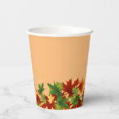 Gobelets En Papier Feuilles automnales (Verso)