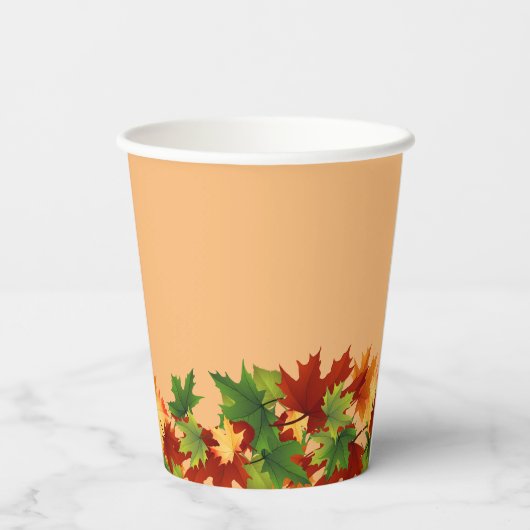 Gobelets En Papier Feuilles automnales (Verso)