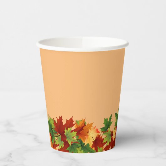 Gobelets En Papier Feuilles automnales (Gauche)