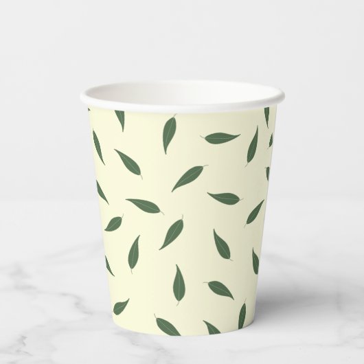 Gobelets En Papier Feuilles citron (Verso)