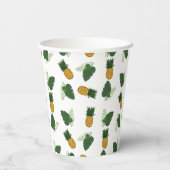 Gobelets En Papier Feuilles D'Ananas Et De Palmiers (Verso)