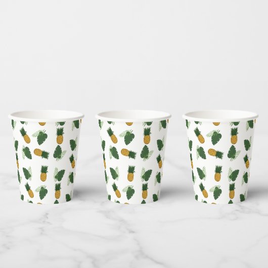 Gobelets En Papier Feuilles D'Ananas Et De Palmiers (Multi)