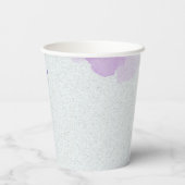 Gobelets En Papier Feuilles d'aquarelle vert pourpre (Verso)