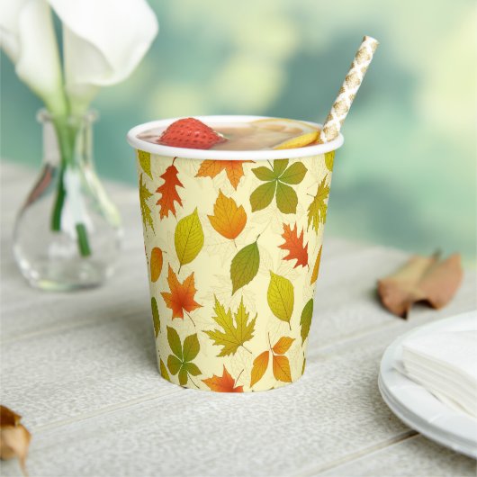 Gobelets En Papier Feuilles d'automne (Insitu)