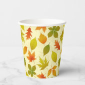 Gobelets En Papier Feuilles d'automne (Recto)