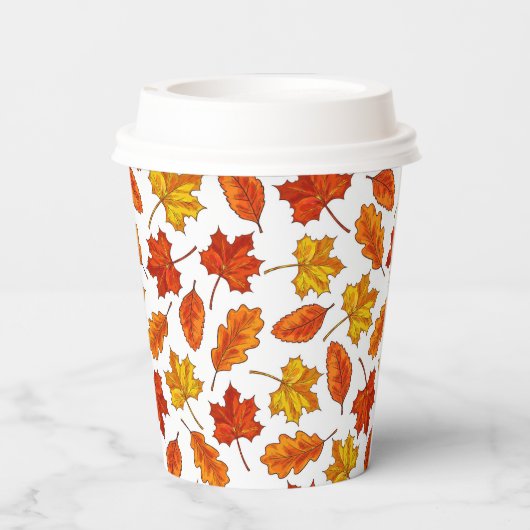 Gobelets En Papier Feuilles d'automne (Verso)