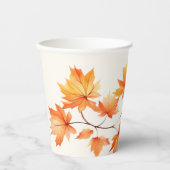 Gobelets En Papier Feuilles d'automne aquarelle (Recto)