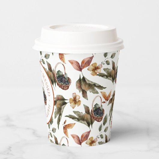 Gobelets En Papier Feuilles d'automne Basket Berries Béni (Gauche)