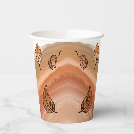 Gobelets En Papier Feuilles d'automne d'Agate (Gauche)