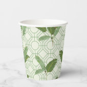 Gobelets En Papier Feuilles de palmiers tropicaux (Recto)