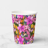 Gobelets En Papier Feuilles et fleurs tropicaux (Droite)