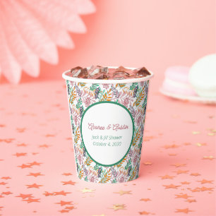 Gobelets En Papier Feuilles multicolores Jack et Jill Shower