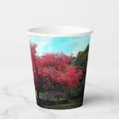 Gobelets En Papier Feuilles rouges (Verso)