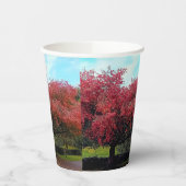 Gobelets En Papier Feuilles rouges (Gauche)