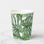 Gobelets En Papier Feuilles Vertes Tropicales Île Botanique Palmier (Droite)