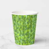 Gobelets En Papier Feuilles verts (Verso)