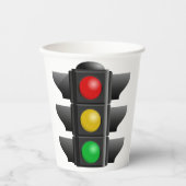 Gobelets En Papier Feux de circulation Signal rouge jaune vert (Recto)