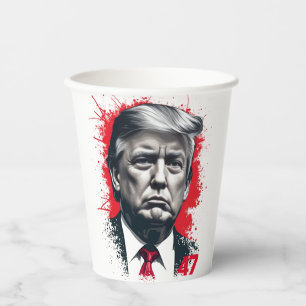 Gobelets En Papier Fier Maga Trump Vance Jour de l'Inauguration améri