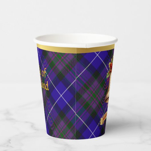 Gobelets En Papier Fierté de l'Ecosse Tartan personnalisé Noël (Droite)