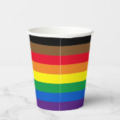 Gobelets En Papier Fierté lgbt lgbtq diversité inclusive rainbow flag (Droite)